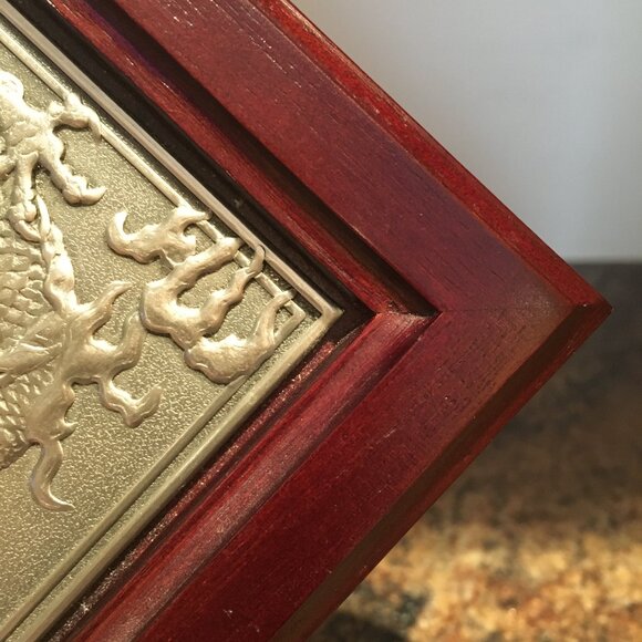 Vintage Royal Selangor Pewter Chinese Dragon Art Plaque - Picture 6 of 12